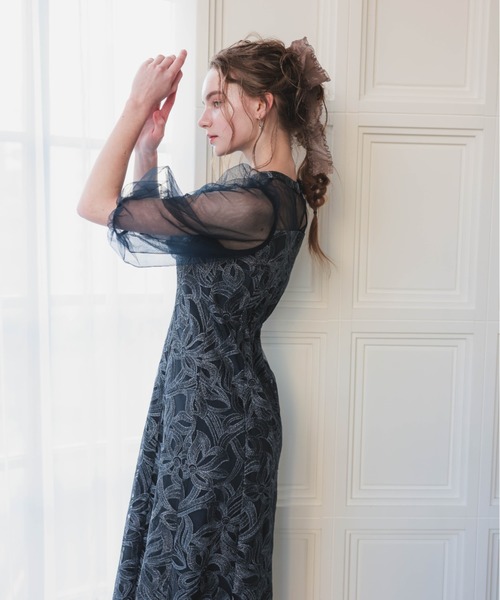 Dorry Doll（ドリードール） ドレス バルーンスリーブオリジナル柄