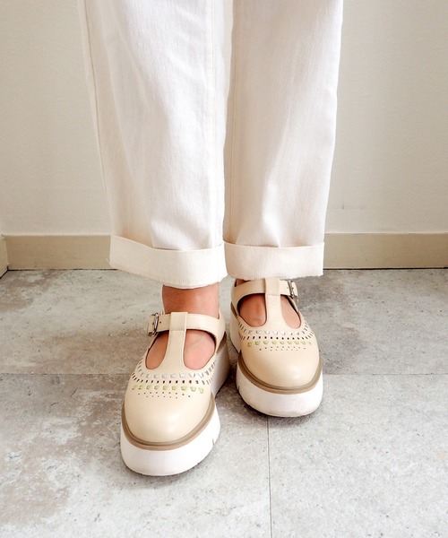 あしながおじさん パンプス 軽量｜Tストラップシューズ 7410015