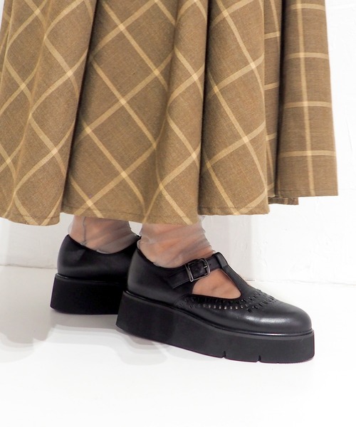 あしながおじさん パンプス 軽量｜Tストラップシューズ 7410015