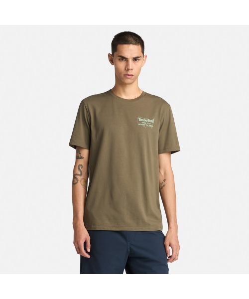 Timberland tシャツ メンズ 半袖 バック グラフィック Tシャツ
