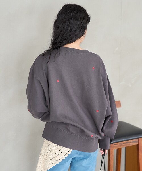 トレーナー スウェット デニム ロゴデイジースウェット / フラワー刺繍 スウェット レディース | FREAK'S STORE | 21