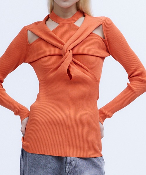 TWIST KNIT TOPS / ツイストニットトップス レディース THINGS THAT MATTER TWIST KNIT TOPS / ツイストニットトップス