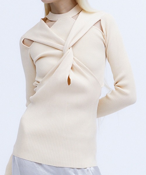 TWIST KNIT TOPS / ツイストニットトップス レディース THINGS THAT MATTER TWIST KNIT TOPS / ツイストニットトップス