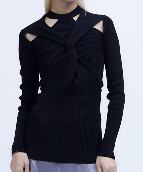 TWIST KNIT TOPS / ツイストニットトップス レディース THINGS THAT MATTER TWIST KNIT TOPS / ツイストニットトップス