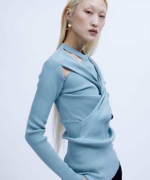 TWIST KNIT TOPS / ツイストニットトップス レディース THINGS THAT MATTER TWIST KNIT TOPS / ツイストニットトップス