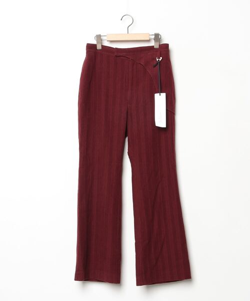 JUN MIKAMI ストライプ柄パンツ 6 パープル レディース : ZOZOTOWN