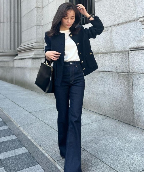 anuans（アニュアンス） ノーカラージャケット FREE ホワイト