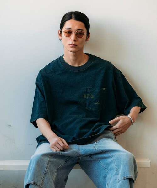 NAUTICA（ノーティカ） tシャツ Mix Color Indigo S/S Tee/ミックス