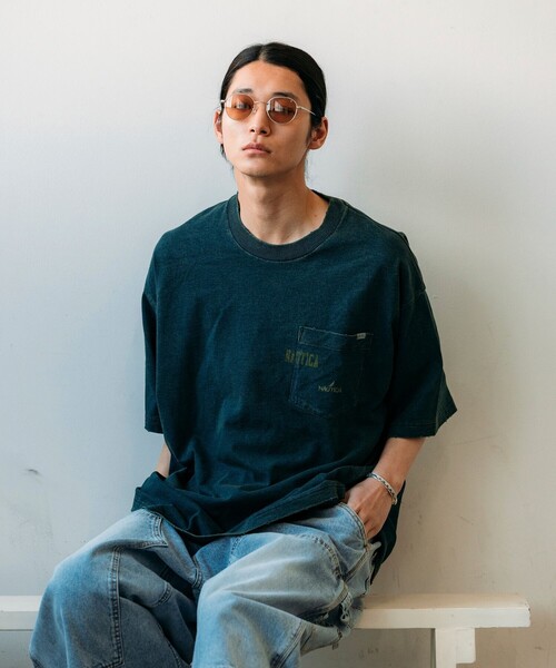NAUTICA（ノーティカ） tシャツ Mix Color Indigo S/S Tee/ミックス