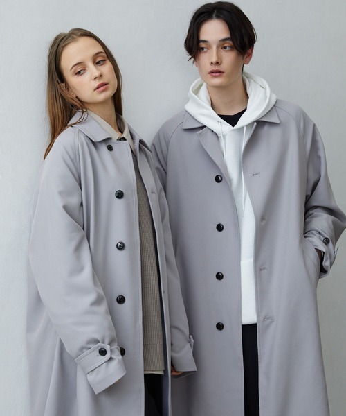 CLEL（クレイル） ステンカラーコート S チャコールグレー メンズ