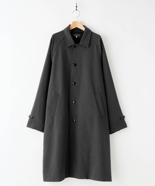 「CLEL」 ステンカラーコート S チャコールグレー メンズ_画像4