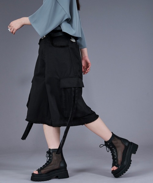 Ellno Loset（エルノロゼット） パンツ コードツキフリンジカーゴ