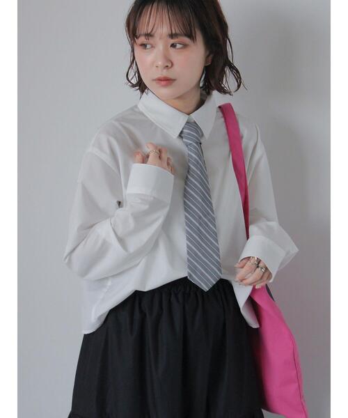 エポポカ ブラウスのみ ehka sopo（エヘカソポ） ブラウス シャツ ネクタイ付きシャツ