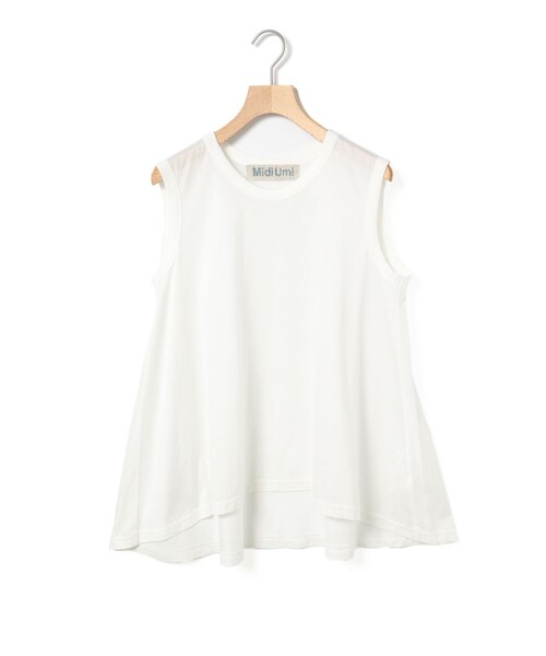 MidiUmi tシャツ クルーネックノースリーブフレアタンクトップ