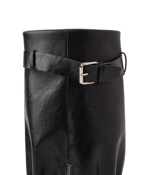 ACLENT ブーツ ジッパーカバーロングブーツ レディース : ZOZOTOWN