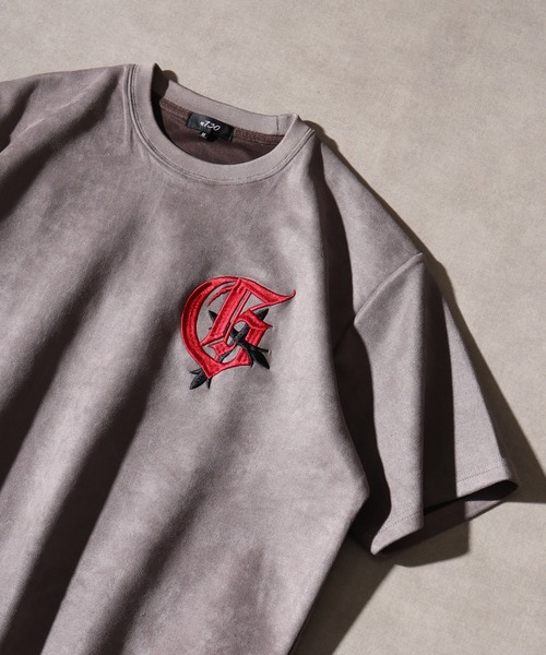 RE730 tシャツ Logo embroidered short sleeve T-shirt / ロゴ刺繍半袖