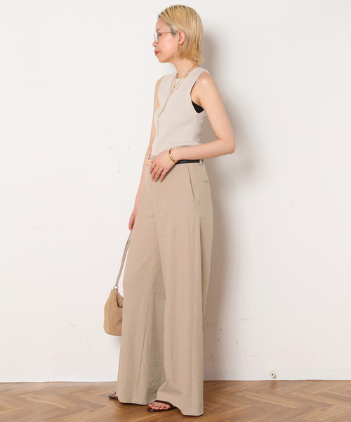 【AP STUDIO】ワイドパンツ 麻混 ★新品 ★サイズ34 パンツ リネン混ワイドパンツ レディース : ZOZOTOWN Yahoo!店