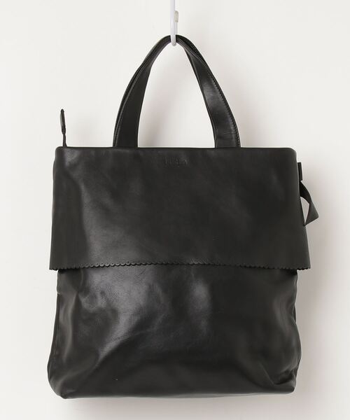 FURLA 黒 レザーハンドバッグ FURLA フルラ ハイパー ハンドバッグ 2way ストラップ付 レザー 黒