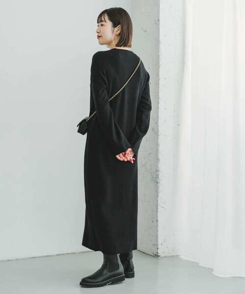 「ITEMS URBANRESEARCH」 ニットワンピース FREE モカ レディース_画像5