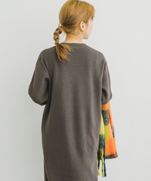 「ITEMS URBANRESEARCH」 ニットワンピース FREE モカ レディース_画像8