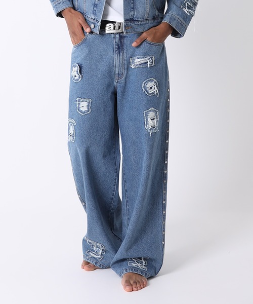 【人気急上昇】 AFB ジーンズ PATCHED DENIM PANTS メンズ : ZOZOTOWN Yahoo!店 パンツ