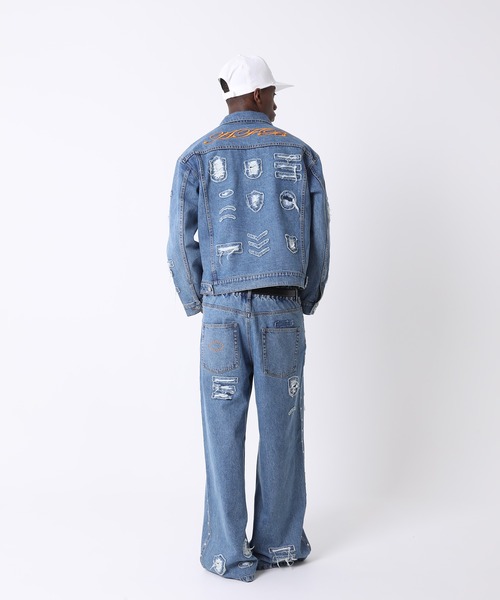 AFB ジーンズ PATCHED DENIM PANTS メンズ : ZOZOTOWN Yahoo!店