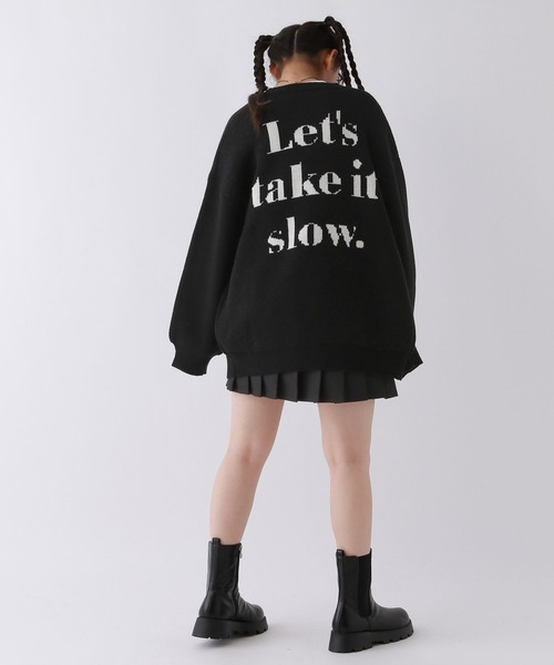 「repipi armario」 「KIDS」ニットカーディガン MEDIUM ブラック キッズ_画像6