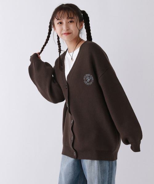 「repipi armario」 「KIDS」ニットカーディガン MEDIUM ブラック キッズ_画像8