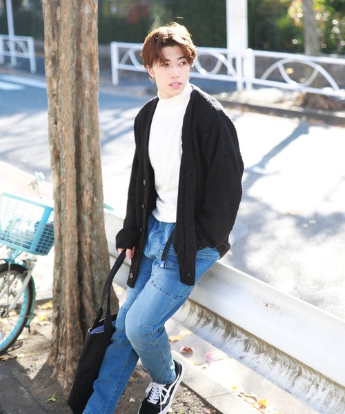 「WESTSEA」 ニットカーディガン L ブラック メンズ_画像3