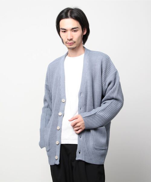 「WESTSEA」 ニットカーディガン L ブラック メンズ_画像9