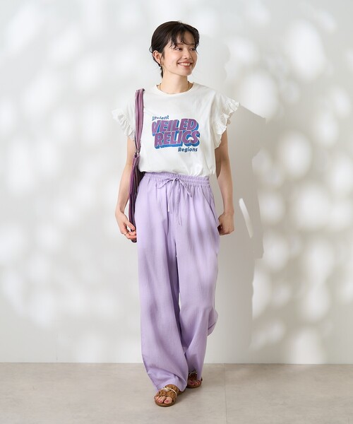 パンツ リネンブレンド ワイド イージーパンツ「セットアップ対応」 レディース | FREAK'S STORE | 20