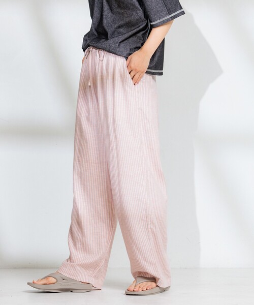 パンツ リネンブレンド ワイド イージーパンツ「セットアップ対応」 レディース | FREAK'S STORE | 09