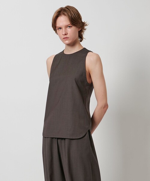 ブラウス シャツ 「LOEFF」トロピカルウール スキッパー ノースリーブ ブラウス レディース UNITED ARROWS｜<LOEFF>トロピカルウール スキッパー