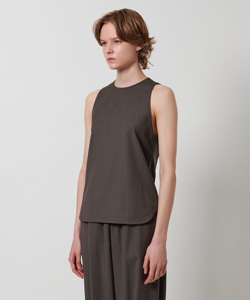 ★ロエフ LOEFF トロピカルウール スキッパー ノースリーブ ブラウス★ UNITED ARROWS｜<LOEFF>トロピカルウール スキッパー