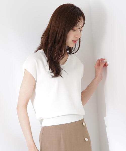 ニット セーター HIGHTWIST COTTON BACK TUCK PO レディース BAB ニット セーター 透かし編みニットトップス レディース