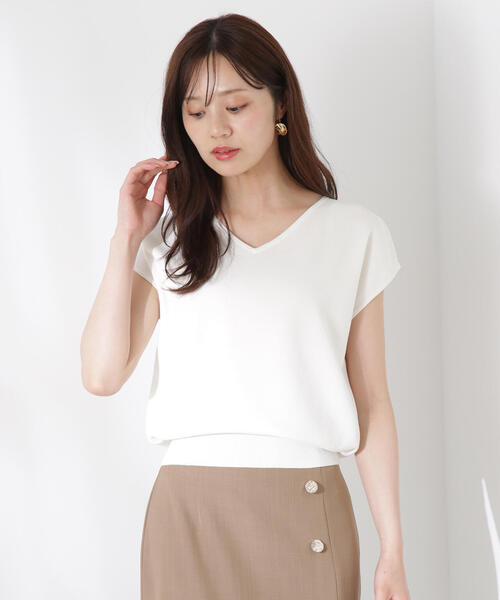 売れ筋商品|||ベルディーニ ニット&セーター アウター レディース Women's Heart Pointelle V-Neck Sweater White/Black ニット セーター ロング[品番：HHHW0004461]｜HUG.U（ハグユー