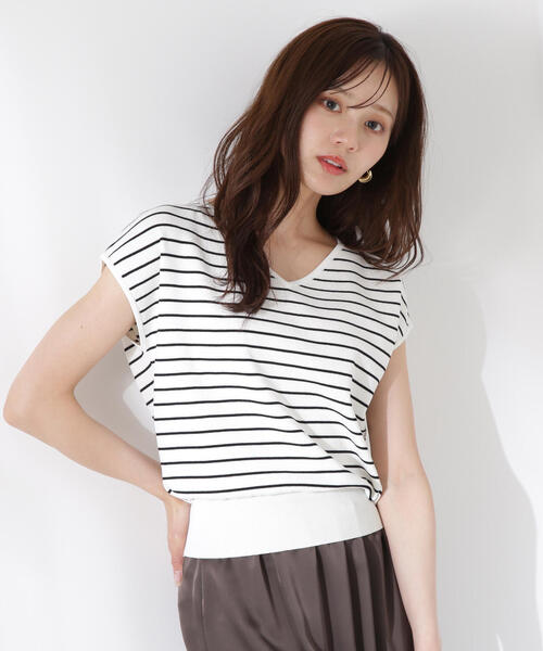 BSB 売れ筋商品|||ビーエスビー ニット&セーター アウター レディース Turtlenecks Grey PROPORTION BODY DRESSING ニット セーター Vネック総針ニット