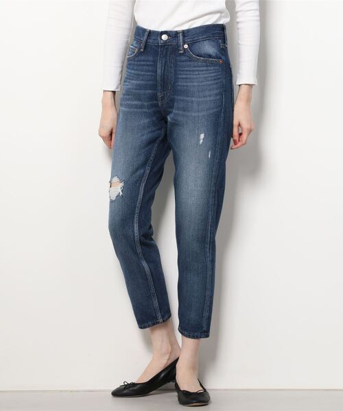 [coen] обработка Denim брюки MEDIUM голубой женский 