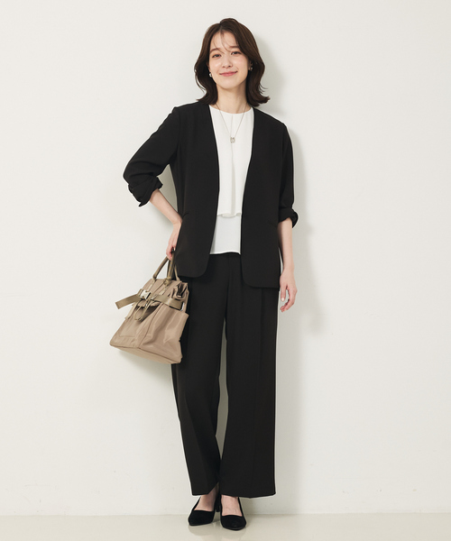 アバハウス マヴィ（abahouse mavie）/【エニデイカセット・サマー】ジョーゼットストレートパンツ abahouse mavie（アバハウスマヴィ） パンツ 「エニデイカセット