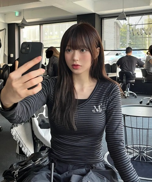 MUCENT tシャツ 「MUCENT」Vネック ストライプ ロンT MMA V-NECK