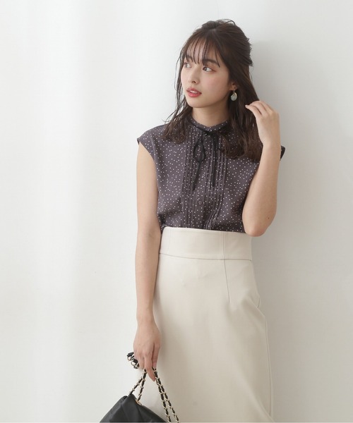 「PROPORTION BODY DRESSING」 ノースリーブブラウス MEDIUM ダークグレー レディース