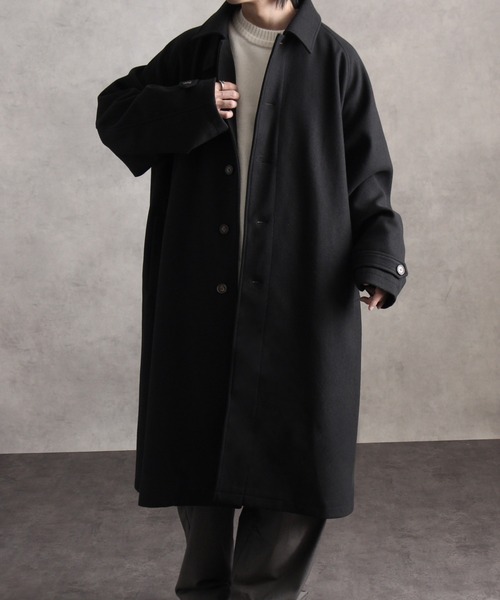 welise（ウェライズ） ステンカラーコート L ブラック メンズ