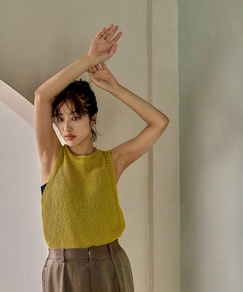 LEPSIM（レプシィム） ニット セーター 9ゲージアメスリノースリーブ