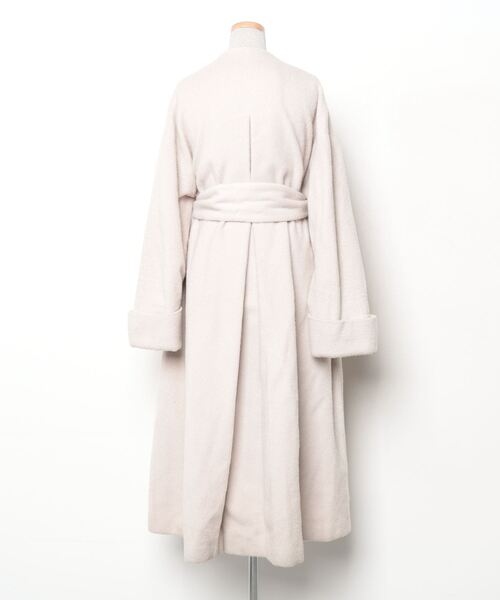 「kei shirahata」 ノーカラーコート 0 ベージュ レディース_画像2