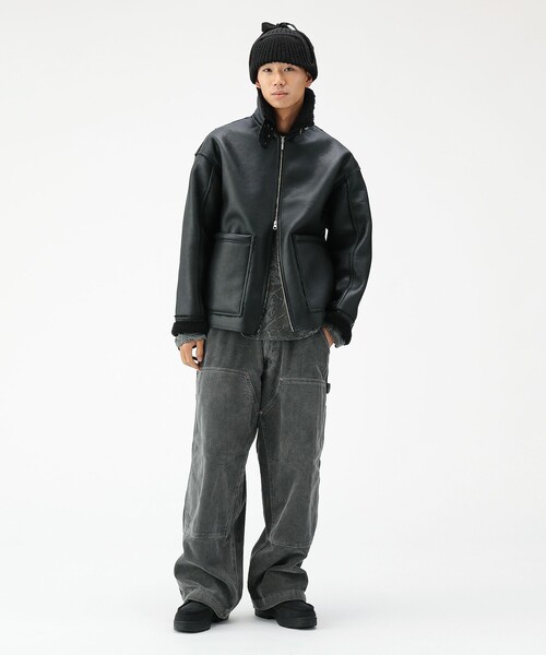 BEAMS（ビームス） パンツ ワイドストレート ダブル二ー コーデュロイ