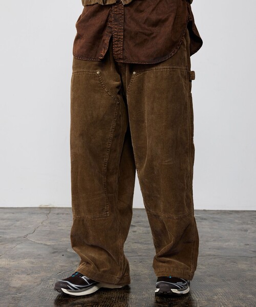 BEAMS（ビームス） パンツ ワイドストレート ダブル二ー コーデュロイ