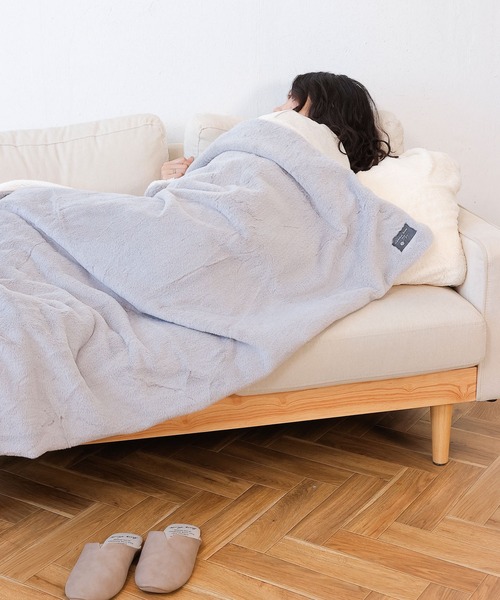 emesuelee ブランケット 3way エコファー 裏ボアブランケット 100×140