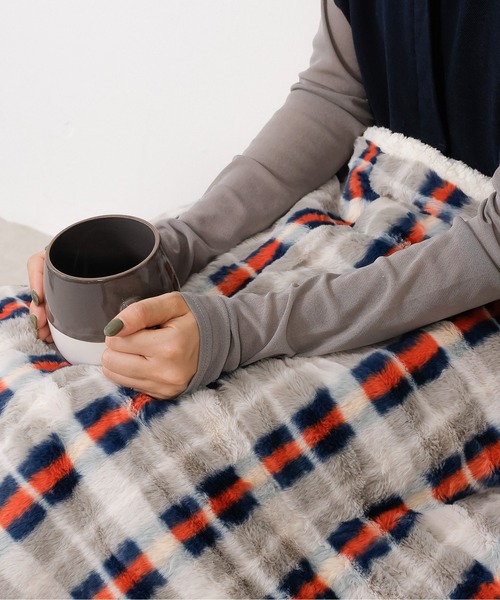 emesuelee ブランケット 3way エコファー 裏ボアブランケット 100×140