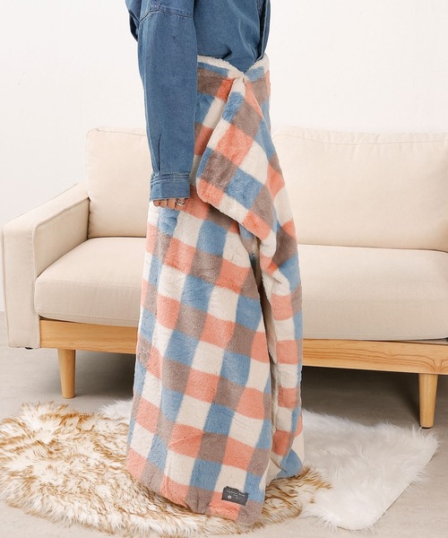 emesuelee ブランケット 3way エコファー 裏ボアブランケット 100×140