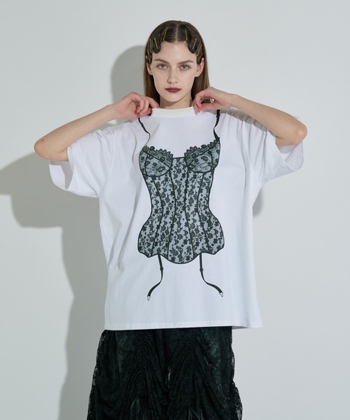 tシャツ ランジェリープリントBIG Tシャツ レディース : ZOZOTOWN